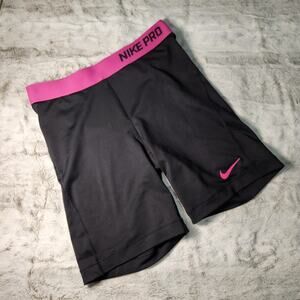 Nike Pro Dri-fit black and pink bike shorts women's size M